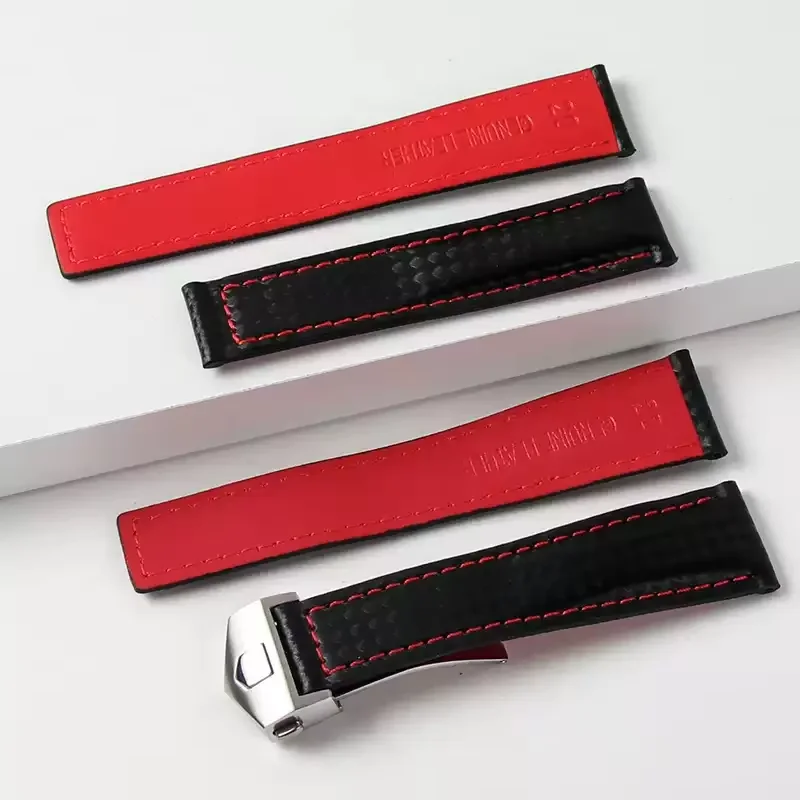 Cow leather strap For TAG Heuer band Carrera F1 Monaco Aquaracer 300/500 watch strap with 18mm folding buckle  20mm 22mm