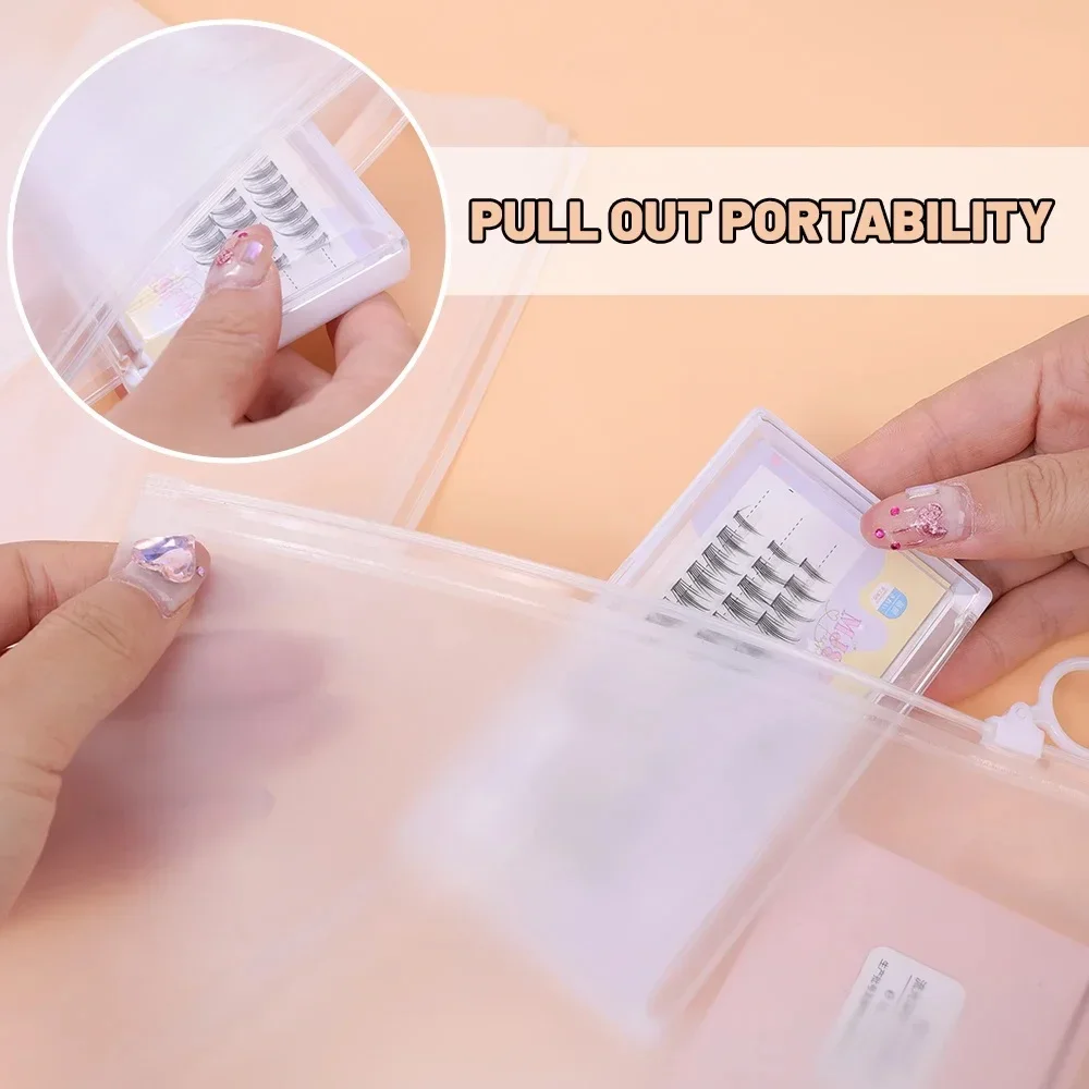 300Pcs Transparent Bag with Pull Tab Home Paintbrush Pen Stationery Accessories Storage Travel Sock Packaging Resealable