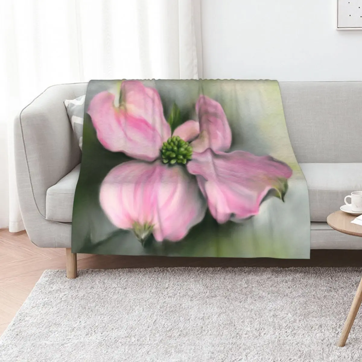 Pink Dogwood in Spring Throw Blanket Softest Bed Fashionable Summer Beddings funny gift Thins Thermal Blankets