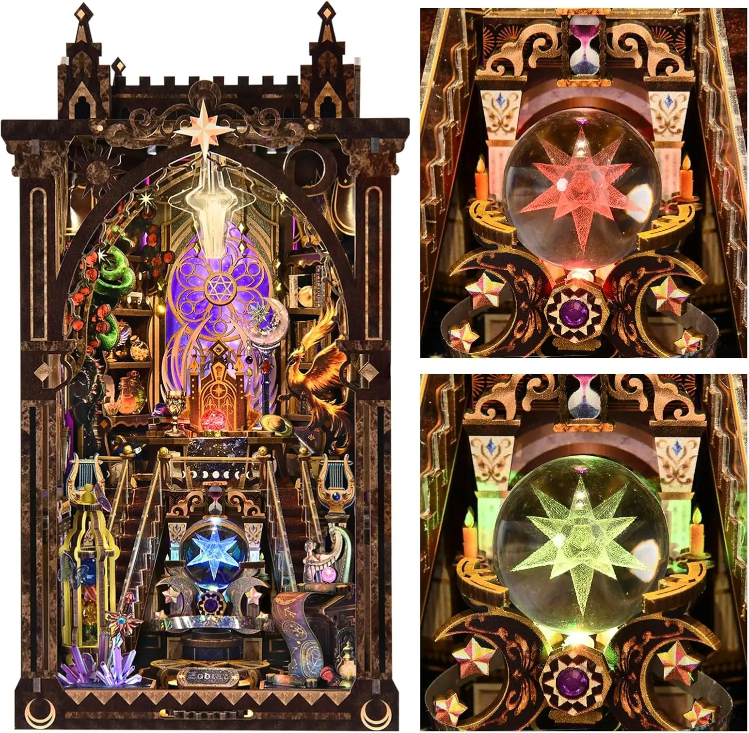 

Набор для сборки миниатюрного домика своими руками - 3D-пазлы для взрослых, подарки и декор для книжной полки с пылезащитным чехлом