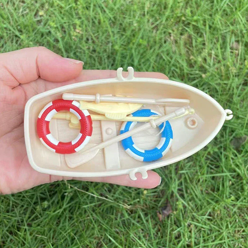 1 ensemble de cadeaux pour enfants, nouveau modèle de bateau de pêche en plastique, Mini ornements de maison de poupée simulée, Kit de bateau de pêche Miniature