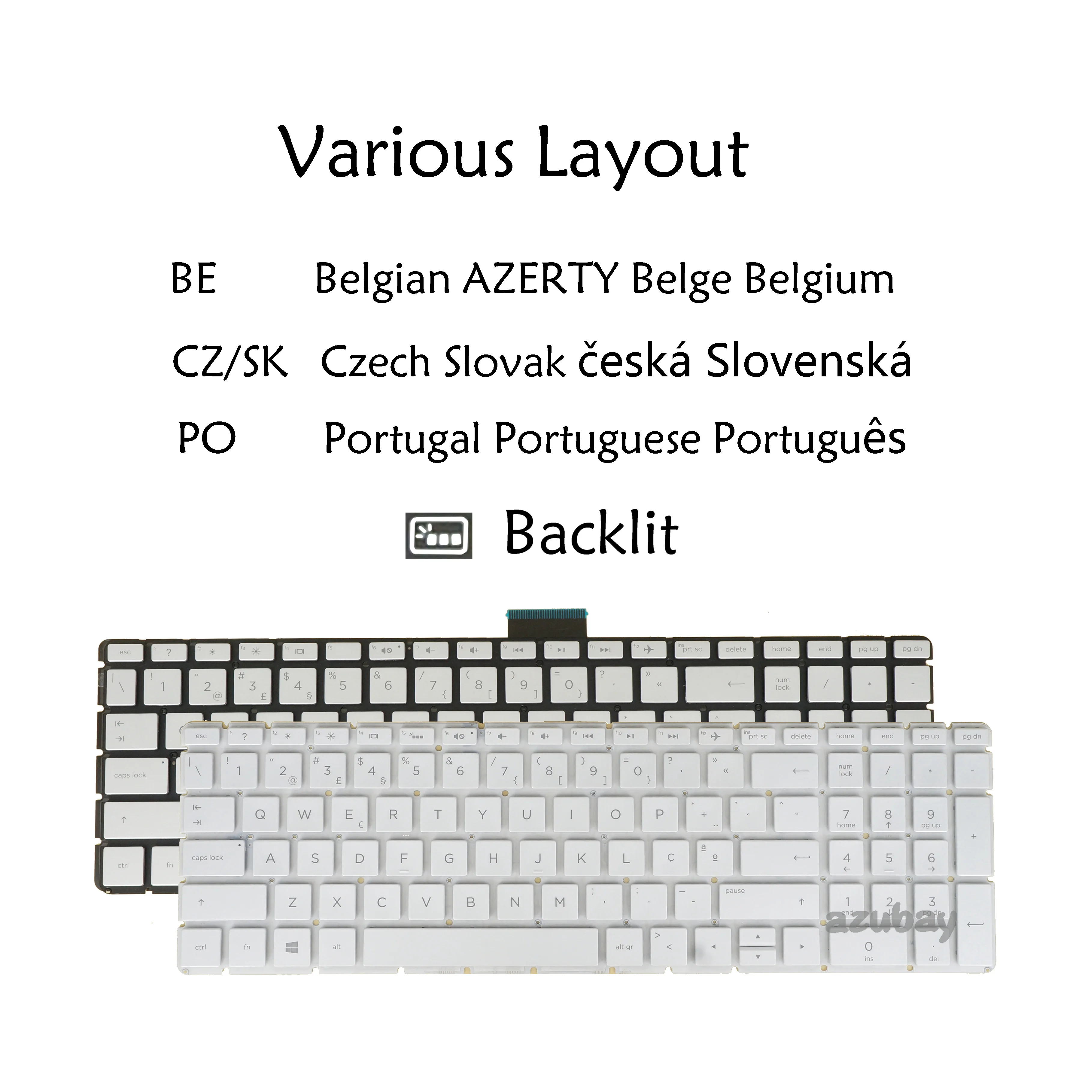 

Backlit Laptop Keyboard For HP 15-bs 15g-br 15q-bu 15-cc 15t-cc 15z-cd 15-cd 15-ck 15-br 15t-br Belgian Czech Slovak Portuguese