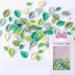 100PCS 3D Acrylic Nail Art Leaf Charms Foliage Accessories Parts For Manicure Decor Nails Decoration Design Supplies Material