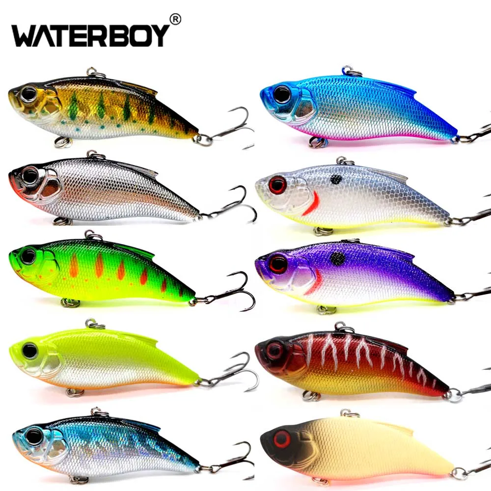 WATERBOY VIB Lure Hard Artificial Fishing Vibe Bait 7.5cm16.5g Sinking Long Shot Crankabit Wobbler Isca Artificial Pesca