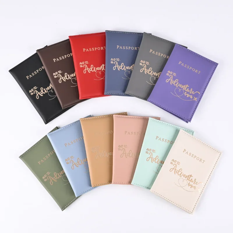 Women Travel Passport Covers Protective Case Accessories Pu Leather Fashion Credit Card Holder Ticket Clip Holder Wallet Bag