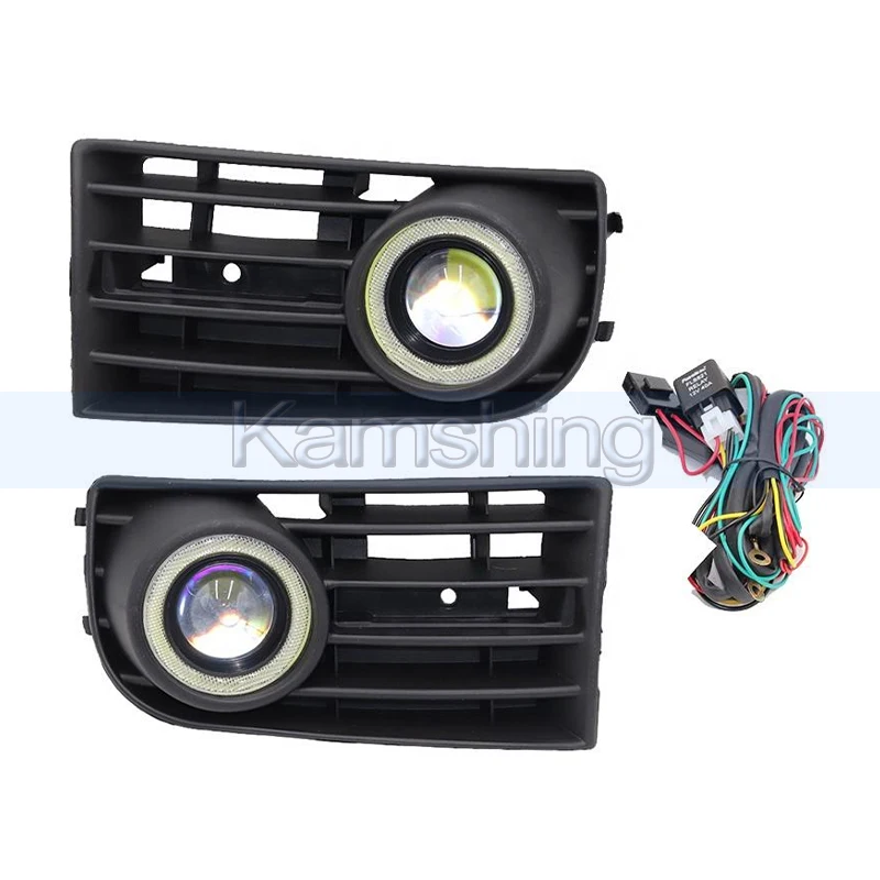 Kamshing 1pair US Version Front Foglight For Volkswagen Golf 5 MK5 2005-2009 LED DRL Daytime Running Light Foglamp Grille