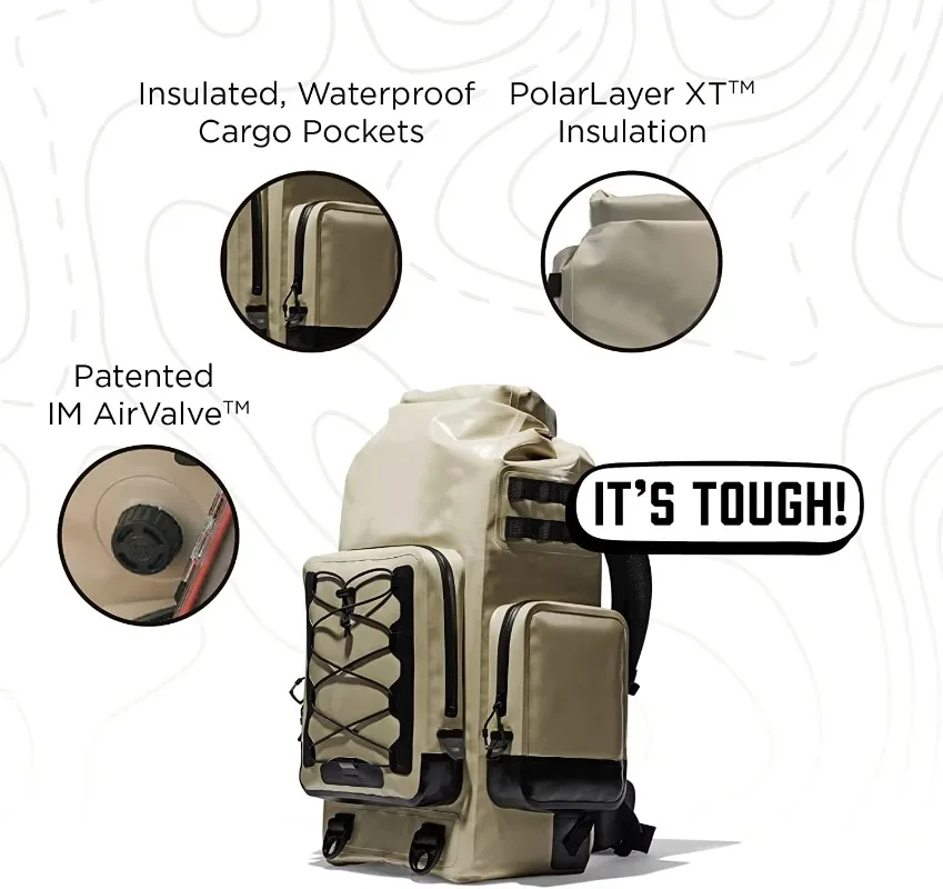 Mochila enfriadora suave plegable con aislamiento térmico, bolsa seca con diseño impermeable a prueba de fugas para acampar al aire libre