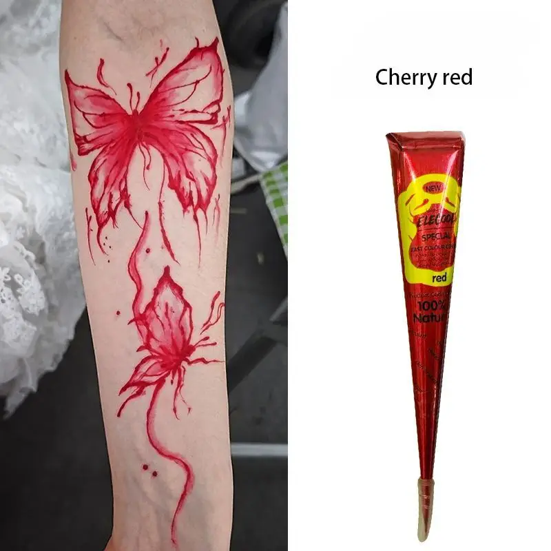 Natürliche temporäre Flash-Tattoo-Paste, schwarzes Henna für DIY-Tattoo-Aufkleber, Körperbemalung, Tattoo-Creme, indische Hochzeits-Henna-Tattoo-Paste – Detail 7