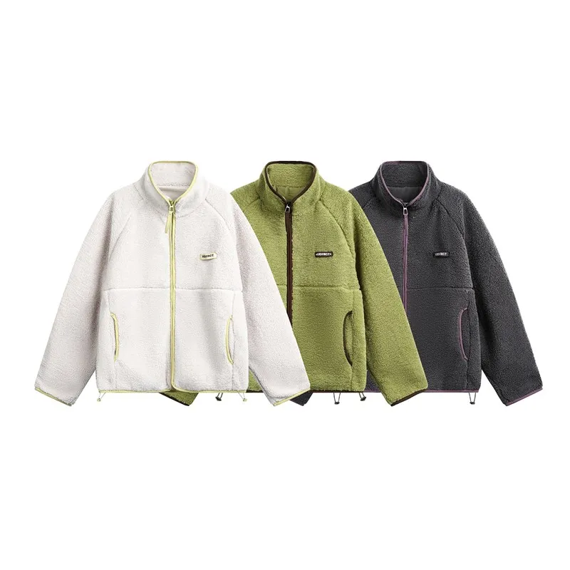 

LAZY DAY Original Men's Casual Cotton Jaet Zipper Collar Patchwork Color Autumn Winter Outerwear Five Sve Spring Season