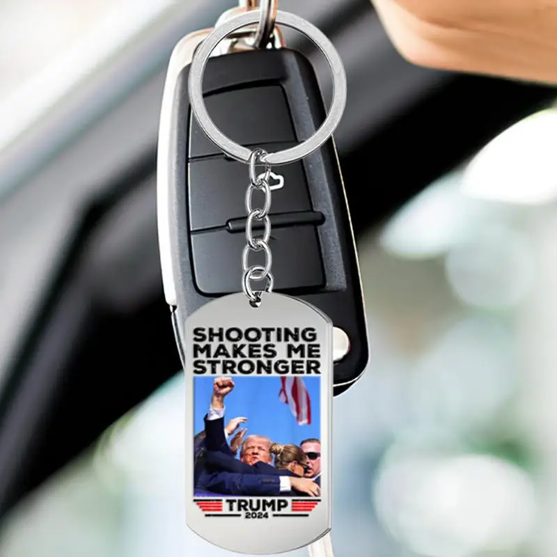 President Election Keychain President Election Stuff Stainless Steel Keychain For Women Men President Rally Keychain Funny Car