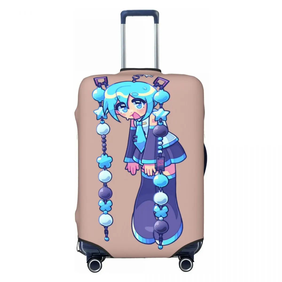 カスタム初音ミク-vocaloid-ロックアニメ荷物カバープロテクターファッション旅行スーツケースカバー-18-32-インチ用