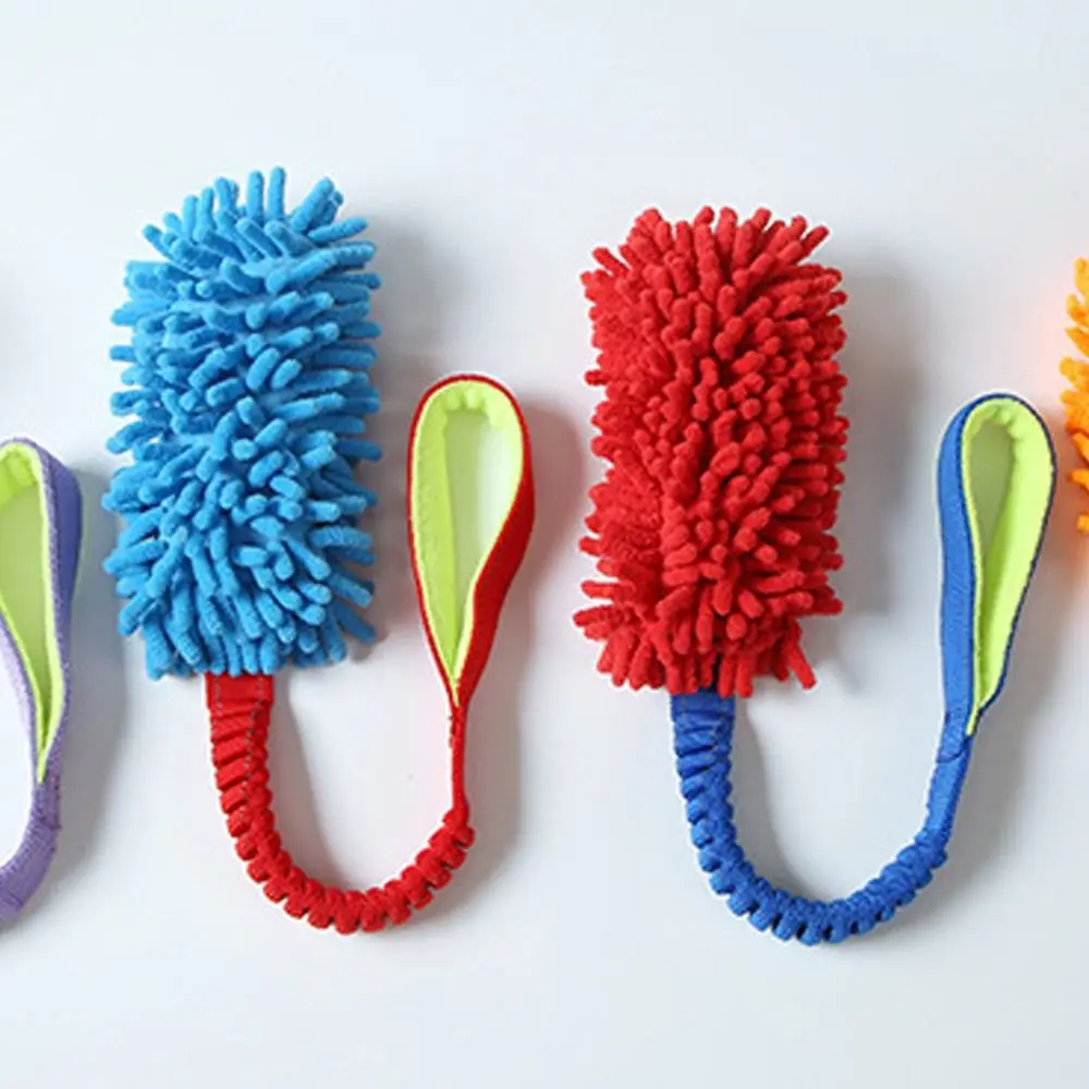 Puppy Gnaw Toy Colorful Pet Chew Toy Plush Funny Dog Interactive Toy Cute Teething Resistant Rope Toy Cleaning Teeth