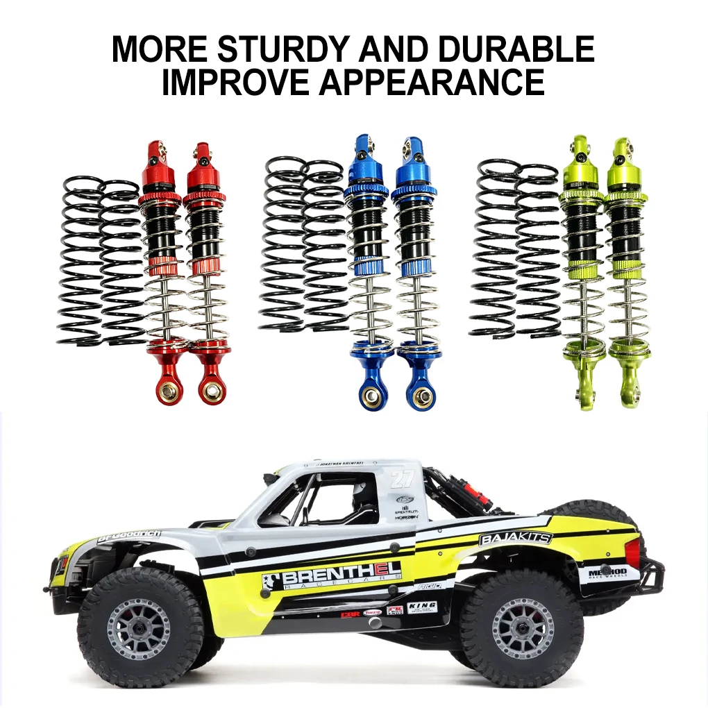 RCGOFOLLOW Front Rear Shock Absorber Wear-resistant Rc Front Rear Shock Absorber For 1/10 LOSI Baja Rey 4WD Short Course