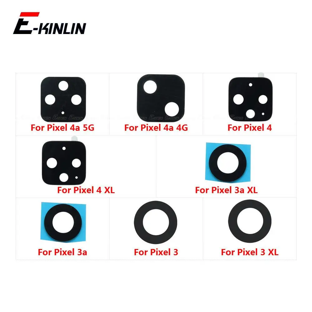 2pcs Rear Back Camera Lens Glass Holder Cover With Stickers For Google Pixel 3 3a 4 XL 3XL 4XL 4a 5 6a 6 7 8 Pro Repair Parts