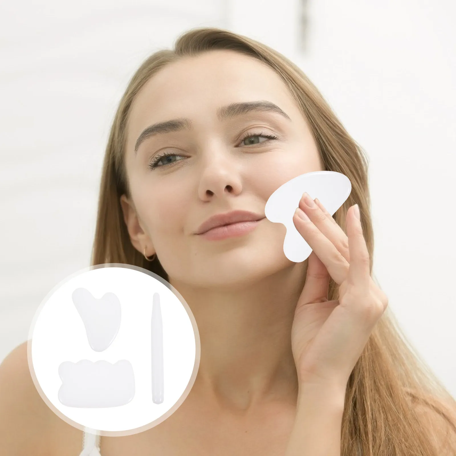 1Set Facial Massage Gua Sha Scraping Board Tool Kit High Quality Smooth Skin Massager Pain Relief Lymphatic Detox Facial Body