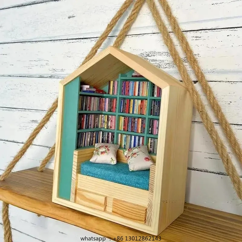 

Книжная полка для тревоги, книжная полка для тревоги, игрушечные книги, книжная полка для снятия стресса, уникальный набор для снятия книжной комнаты, миниатюрный декор