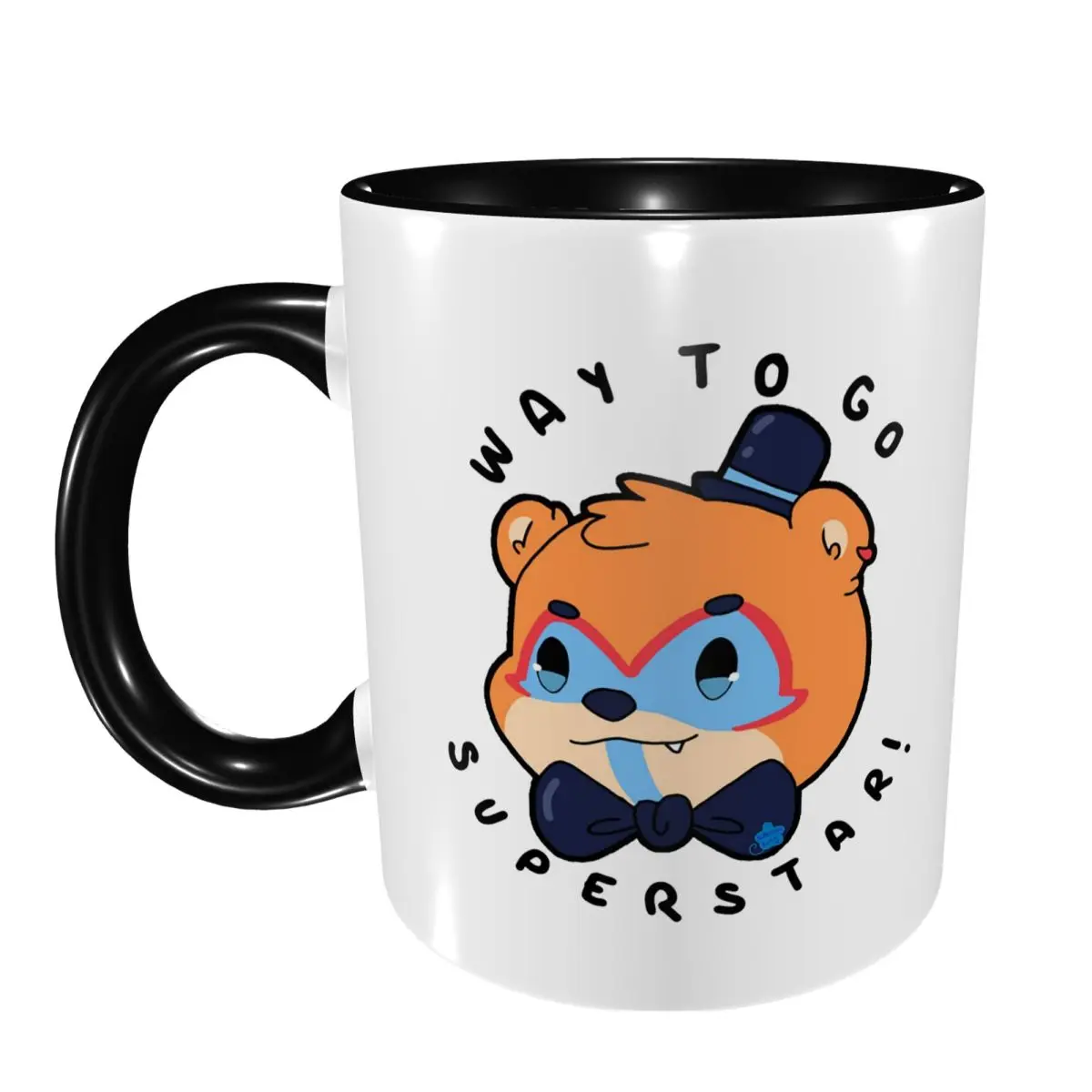 Taza de Cerámica Divertida con Diseño de Glamrock Freddy 'Superstar' de FNAF Security Breach, para Café, Té, Leche, Regalo para Amigos