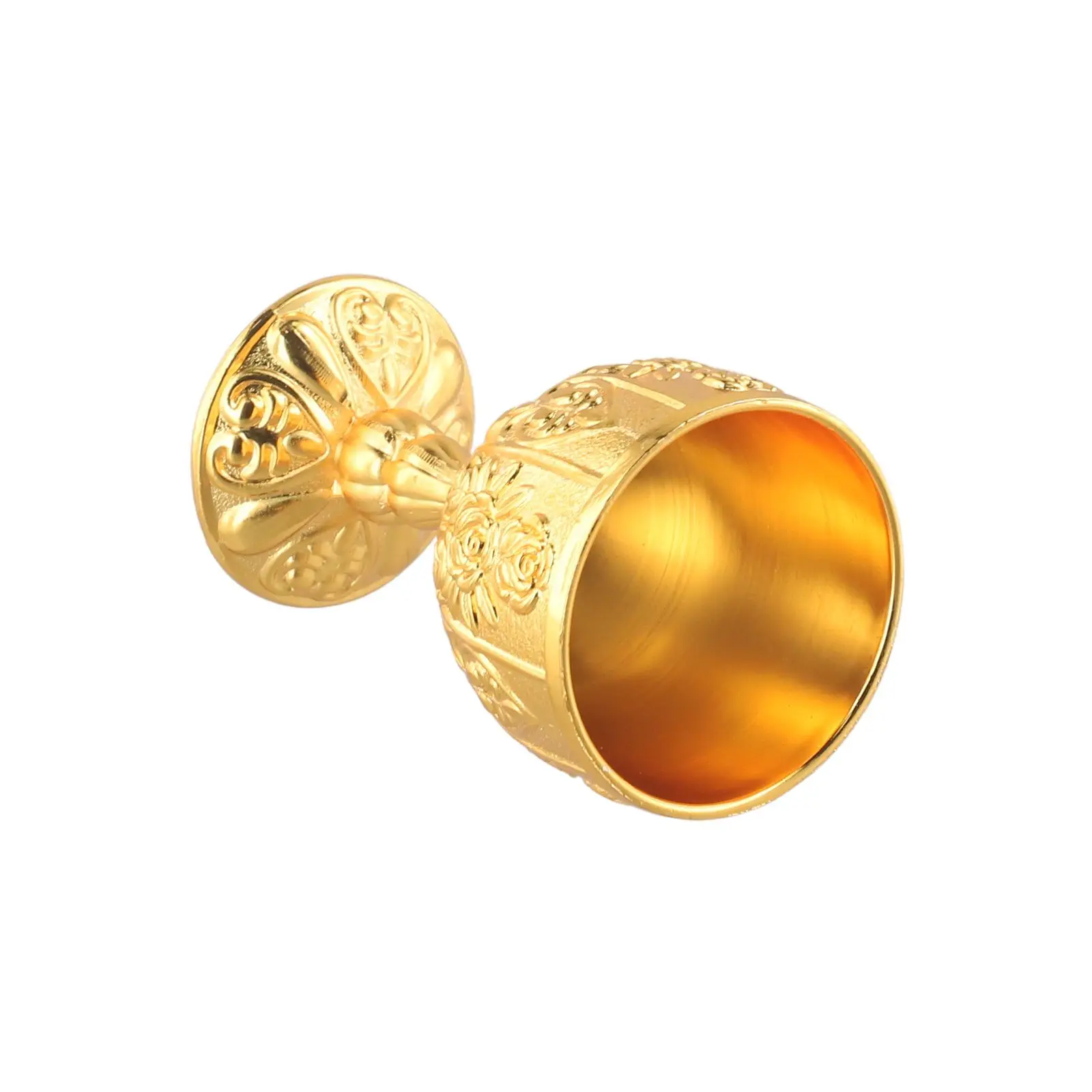 Table Decoration Gold Vintage Wine Cup Metal Shot Glass Metal Construction Shatter-resistant Comfortable Touch
