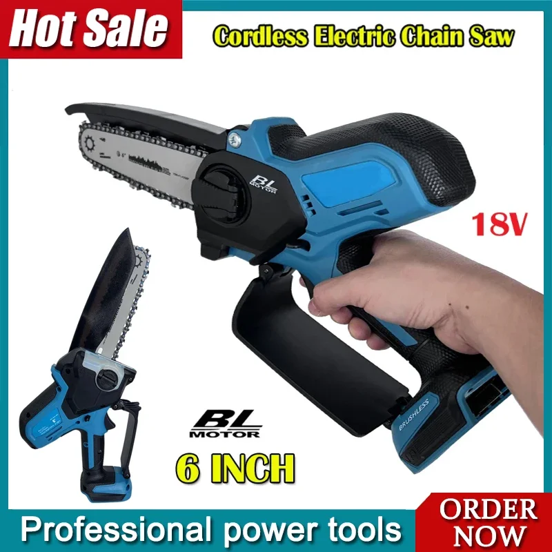 Подходит для аккумуляторной бензопилы Makita 18 В для деревообработки с небольшой ручной электрической 6-дюймовой лесозаготовительной мини-портативной бензопилой Sawzall