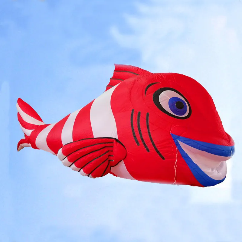 free shipping 3d clown fish kite outdoor toys peonza madera camp fire gazing parapente profesional gel blasters kite 3d flying