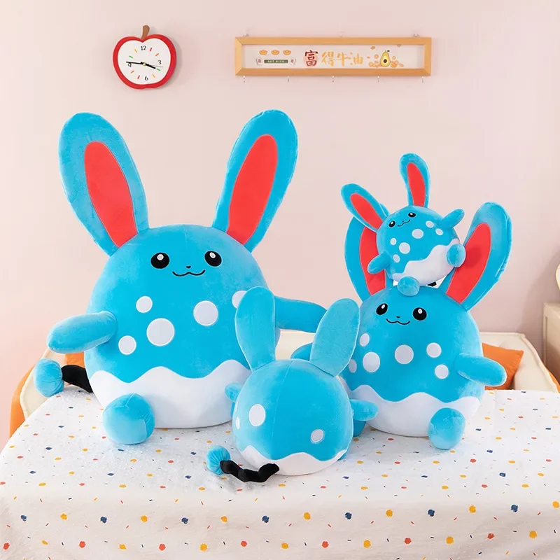 Nowa 70cm Pluszowa Maskotka Pokemon Azumarill Duża Lalka Anime Śliczny Gigantyczny Pokémon Urocza Kreskówkowa Wypchana Poduszka Pluszak Prezent dla Dzieci