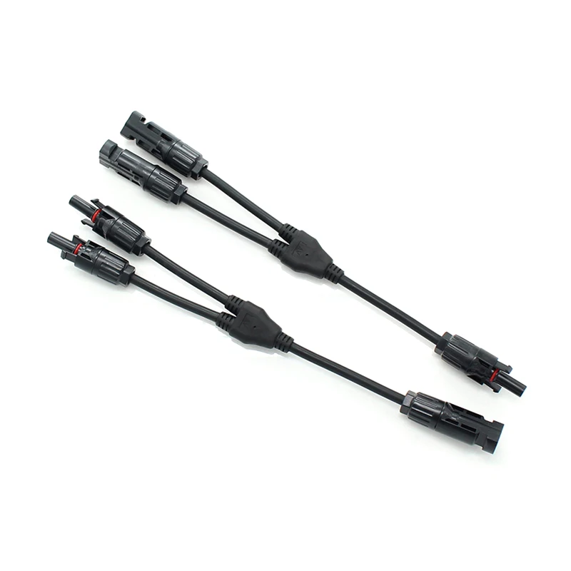 Solar Connectors Y Branch Parallel PV Adapter Cable Solar Panel Connector Wire Plug Tool Kit for Solar Panel