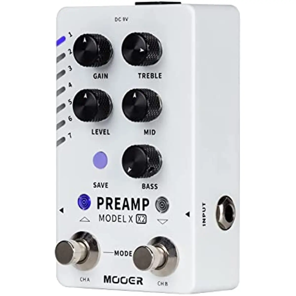 Mooer PREAMP MODEL X X2,Dual Channel,Digital Preamp Pedal,Dual Footswitch Controls,3 CAB Simulation Models,14 Preset slots