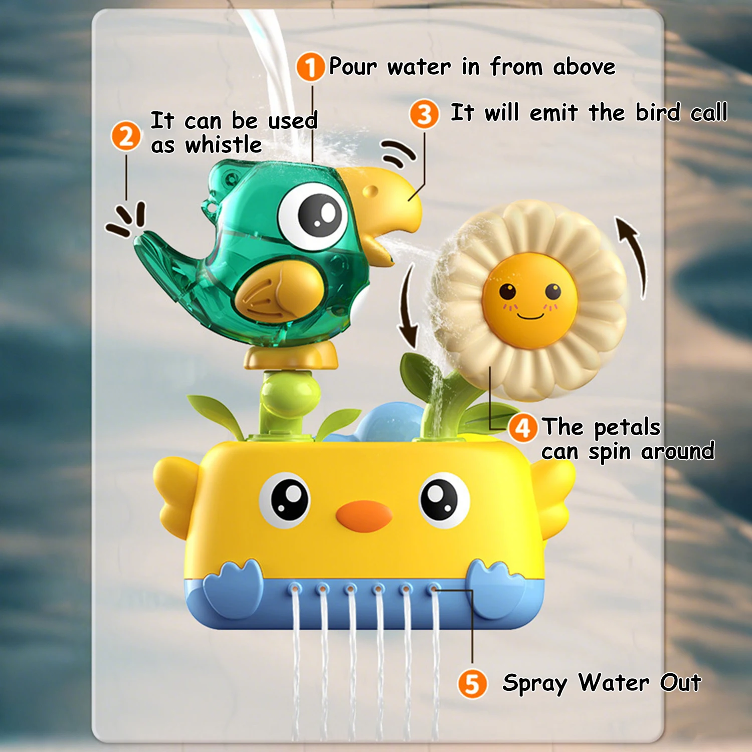 Babybadje Speelgoed Zon Bloem Waterbloesem Douche Speelgoed voor Kinderen Badkamer Spuiten Water Bloem Baden Water spelen speelgoed Geschenken