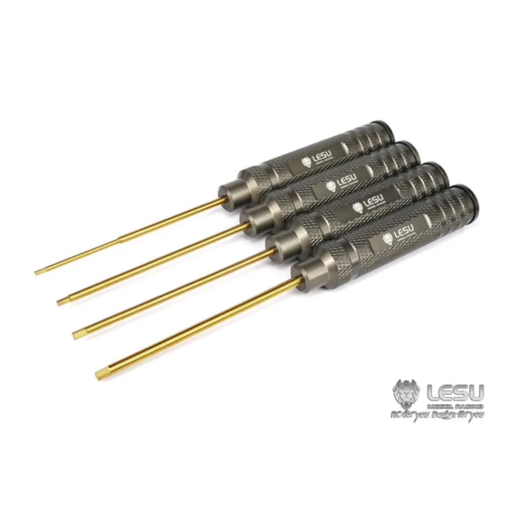 LESU Allen Schroevendraaier Set Voor 1/14 RC Tractor Truck Tamiyaya Auto DIY Model Speelgoed Metalen Gereedschap Maat 1.5/2.0/2.5/3.0mm THZH1219