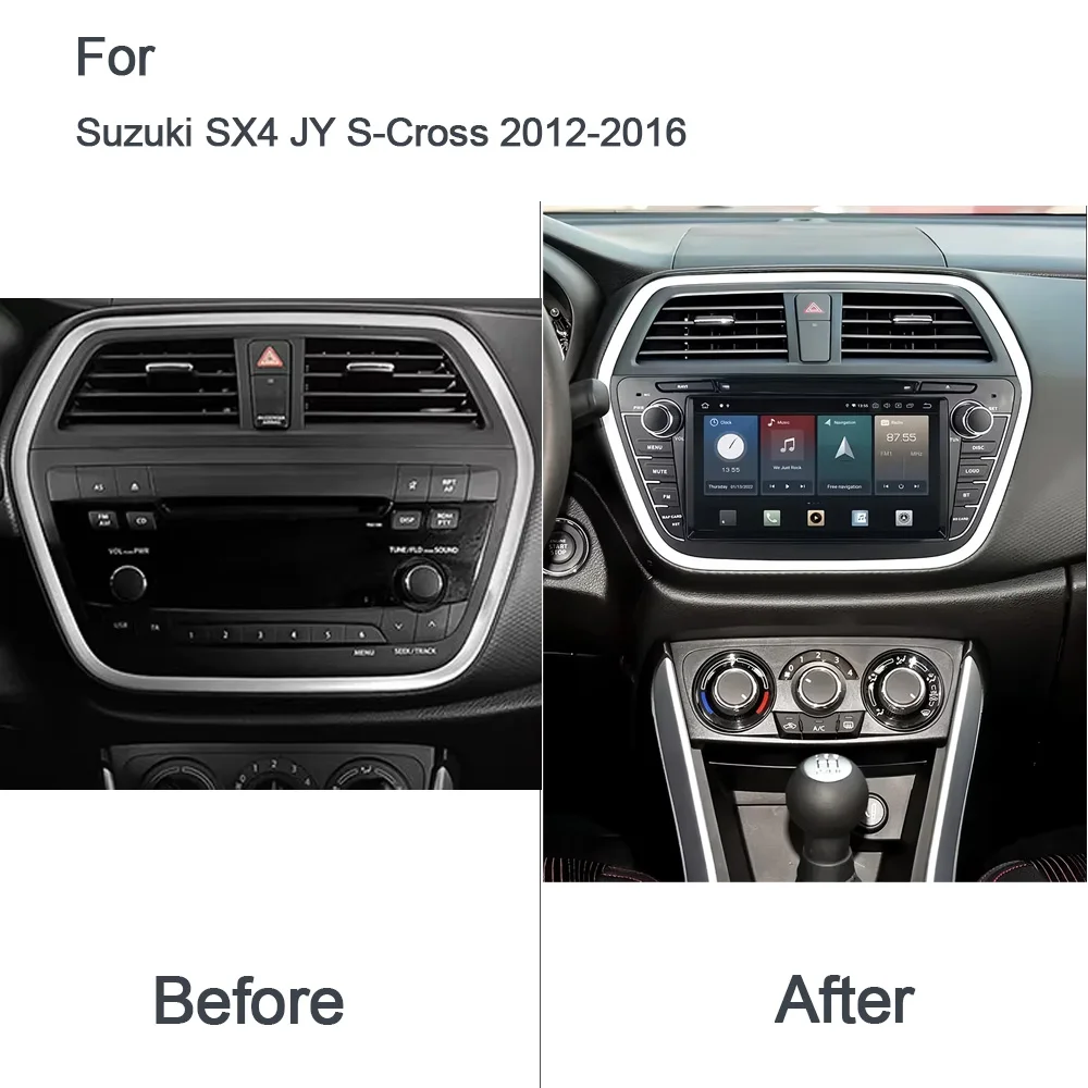 8' Wireless Carplay Android 13.0 8G+128G GPS Car Player Navigation Radio Wifi Multimedia For Suzuki SX4 JY S-Cross 2012-2016