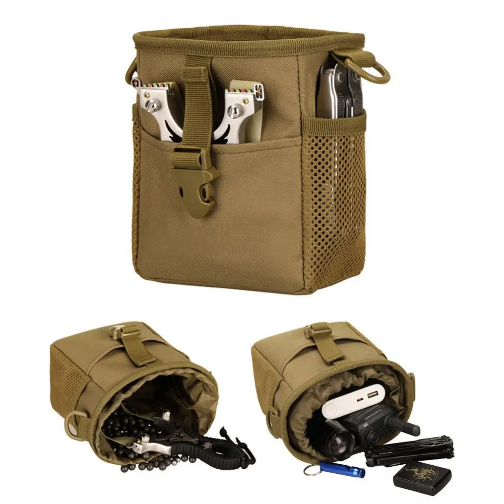 Molle Hunting Tactical Airsoft Accessories Bag Magazine Dump Drop Pouch Recycle Waist Pack Ammo Bags Hunting Accessories