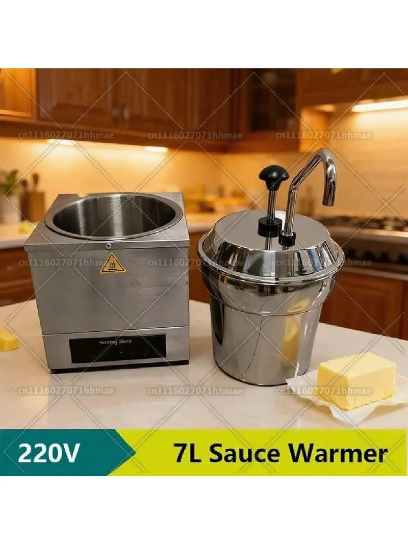 7L Cheese Pump Dispenser Electric Commercial Sauce Warmer Digital Temperature /Cheese/Chocolate/Butter Pump Warmer Restaurant