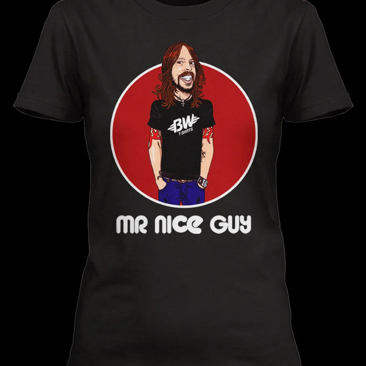 funny Dave Grohl nice guy black T shirt short sleeve All sizes S 5Xl TA5443