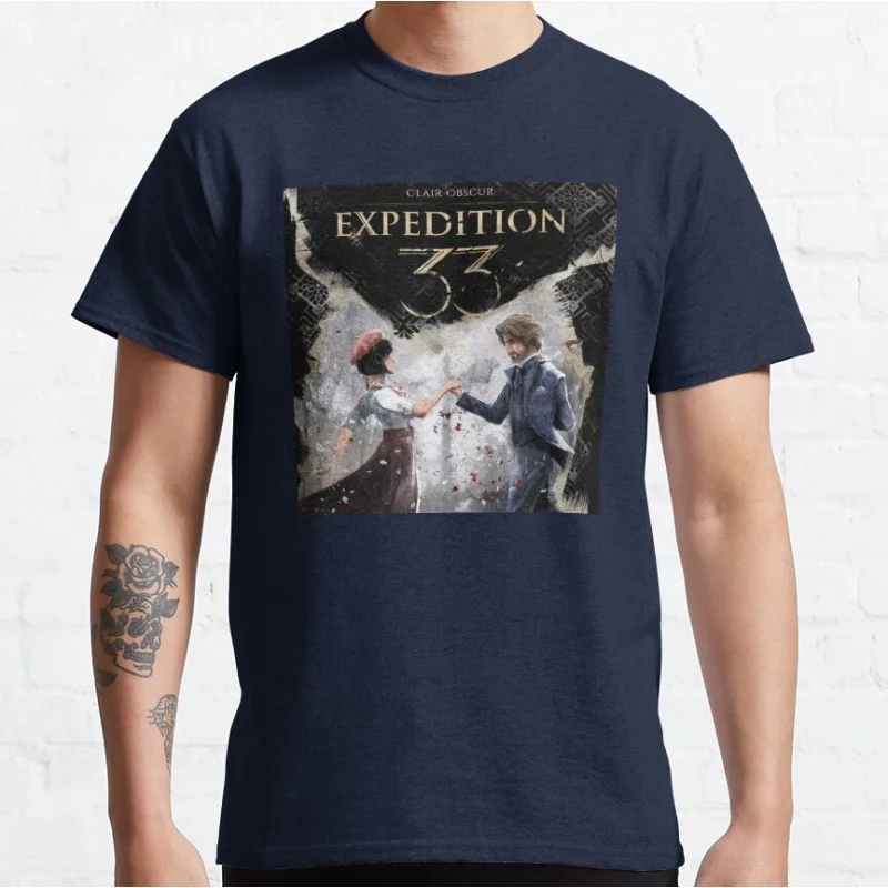 Expedition33 Clair Obscur Expedition 33 Dark Fantasy video game T-shirt Gift for Gamer Large size Adult Tops S-6XL - Image 2