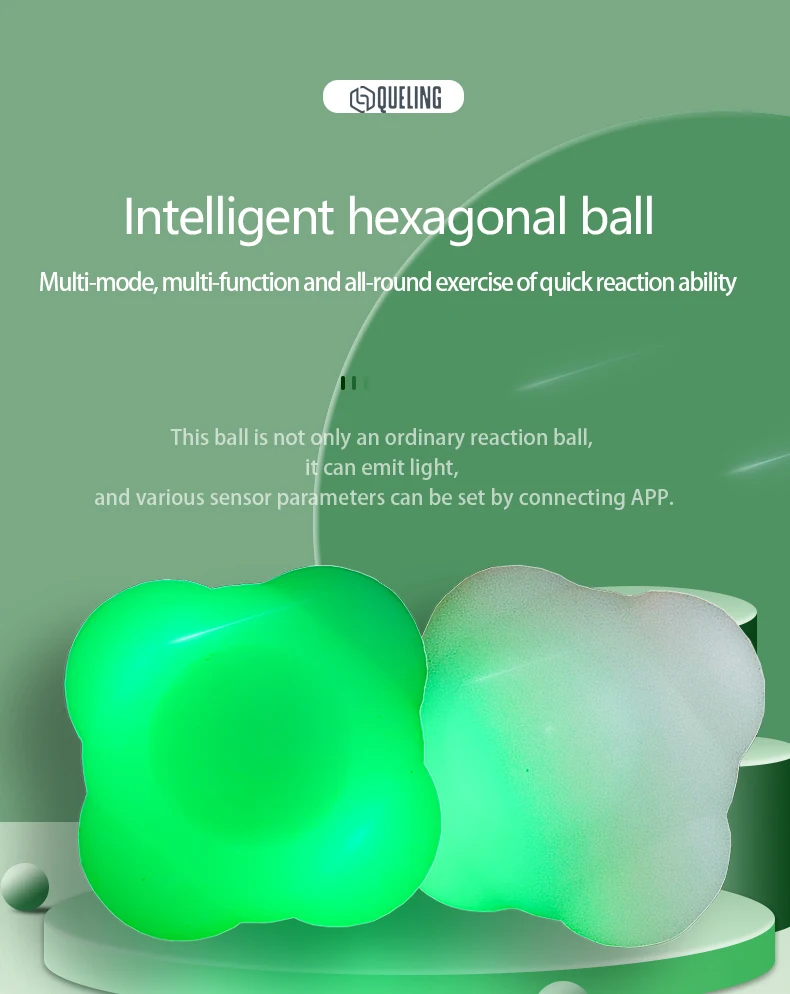 Intelligente Reaktion, sechseckiger Ball, Hand-Auge-Koordination, agiles Training, digitale Sensorreaktion – Detail 1