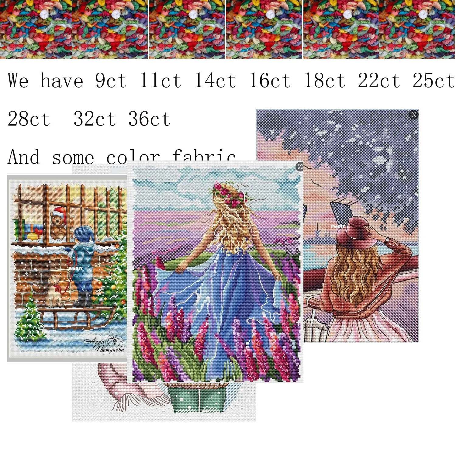

Cross Stitch Kit DIY Set The girl Outside the Christmas Window Decoration Cross Stitch Set New Crafts Handmade Embroidery