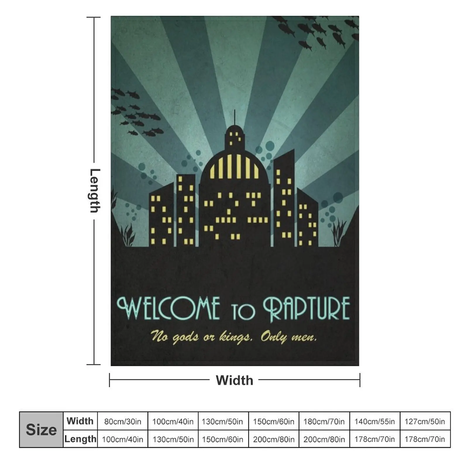 Bioshock Welcome To Rapture Throw Blanket Decorative Throw Weighted Blankets