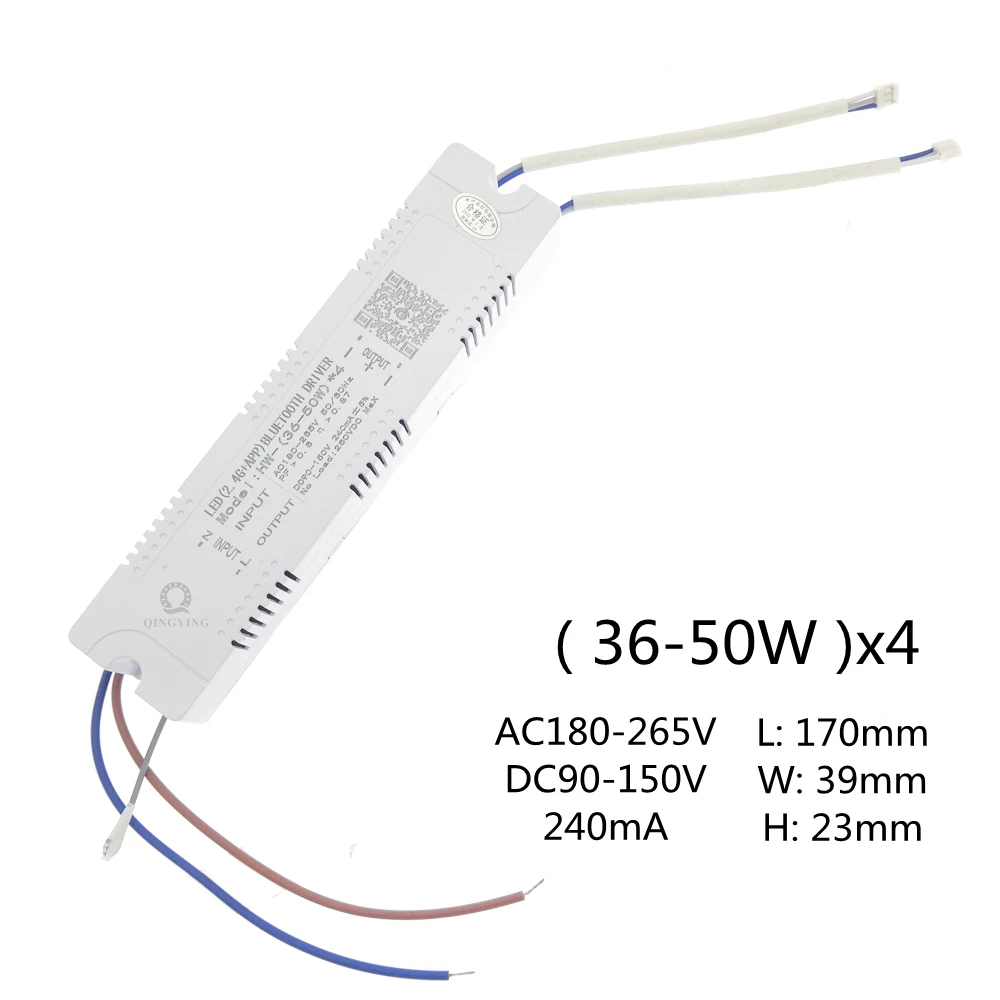 

2.4G RF Remote & App Control Intelligent AC220V LED Driver 240mA 36-50Wx4 DC90-150V Ceiling Light Power Supply Transformer