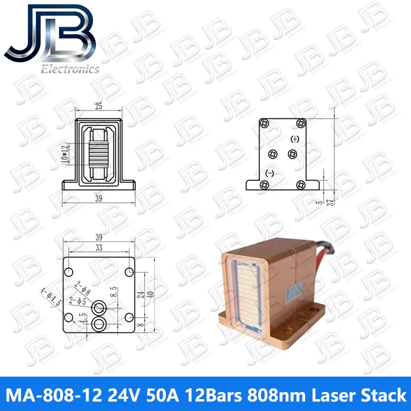 MA-808-12 600W 12Bars 24V 50A 808nm كومة الليزر لإزالة الشعر #6