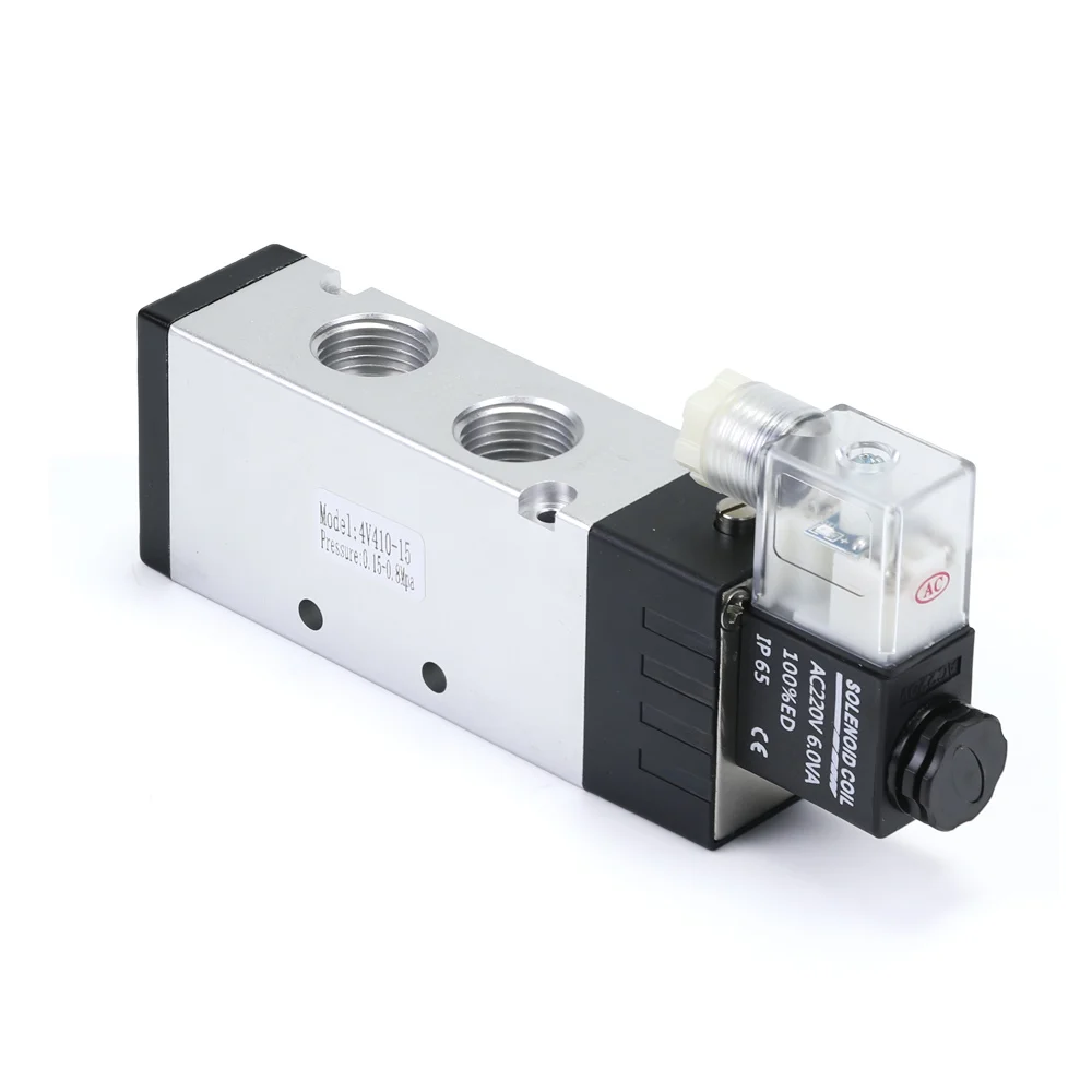 

ANMASPC Air Pilot Control 4V 410-15 Pneumatic Valve 2/5 Way Air Compressor Solenoid Valve
