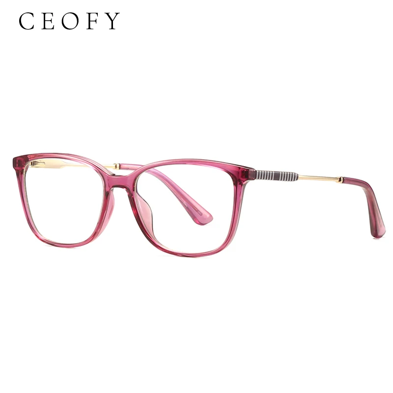 Ceofy Women Fashion Square  Myopia Eyeglasses Frame Optical Vintage Prescription Glasses Frame New Arrival 2001