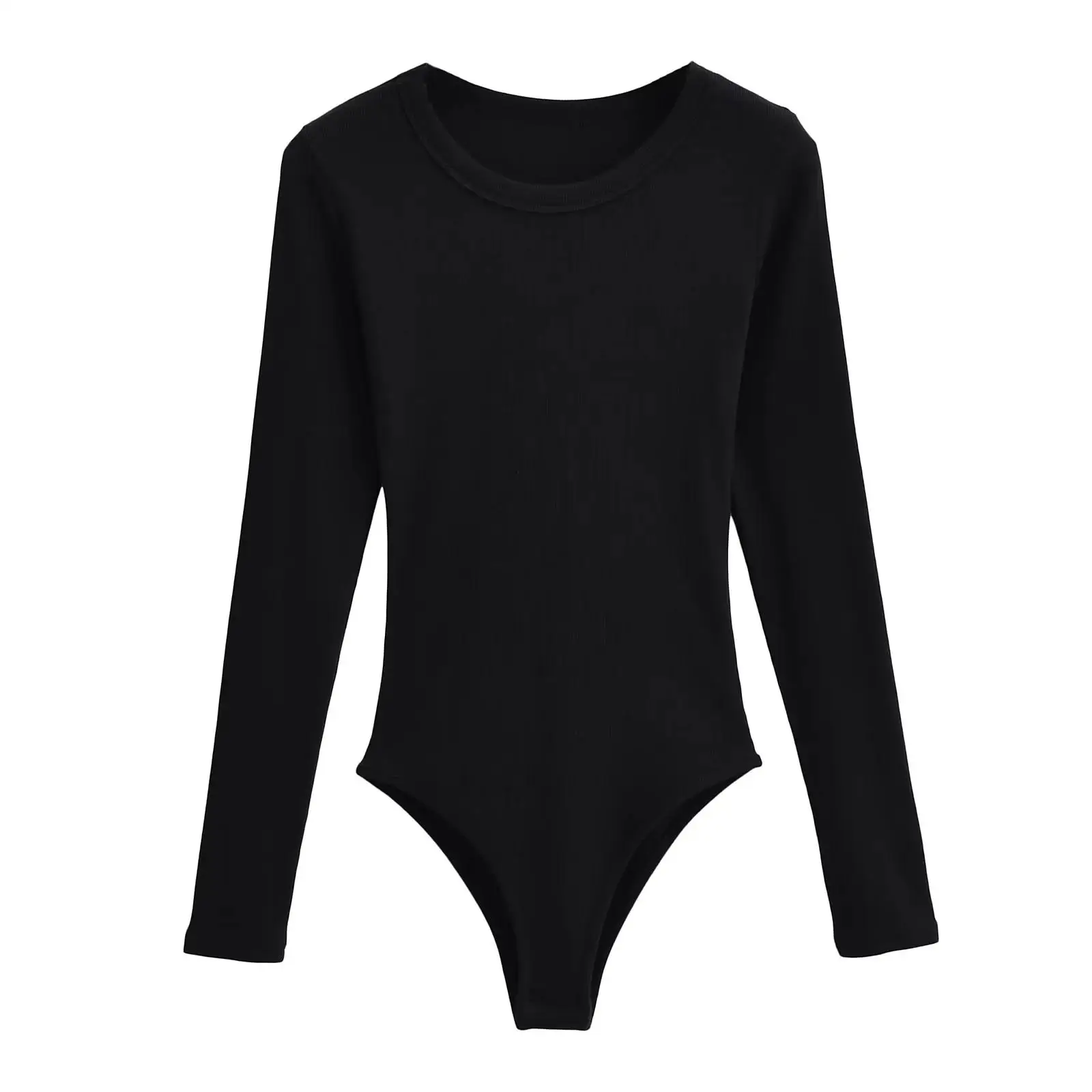 Women Long Sleeve O-neck Bodysuits Spring Autumn Basic 6 Colors Tops Jumpsuits