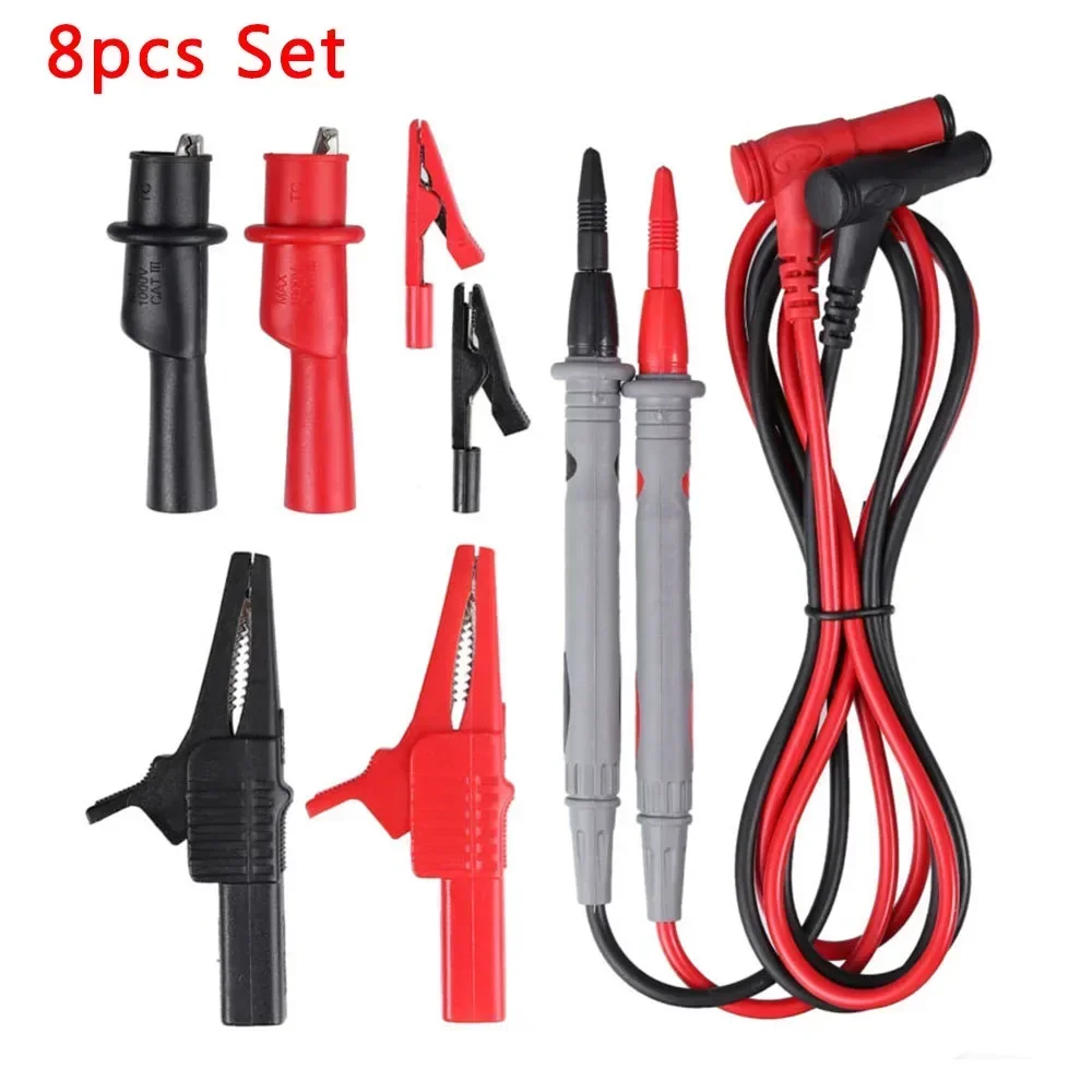 

1Set 1000V/10A Digital Multimeter Probe Polyvinyl Chloride Wire Needle Tip -Universal Test Leads With Alli-gator Clips