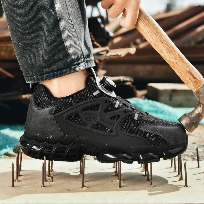 

Rotating Button Safety Shoes, Men's Work Shoes, Sports Shoes, Men's Anti-puncture Work Safety Boots,Protective Shoes,Men's Shoes