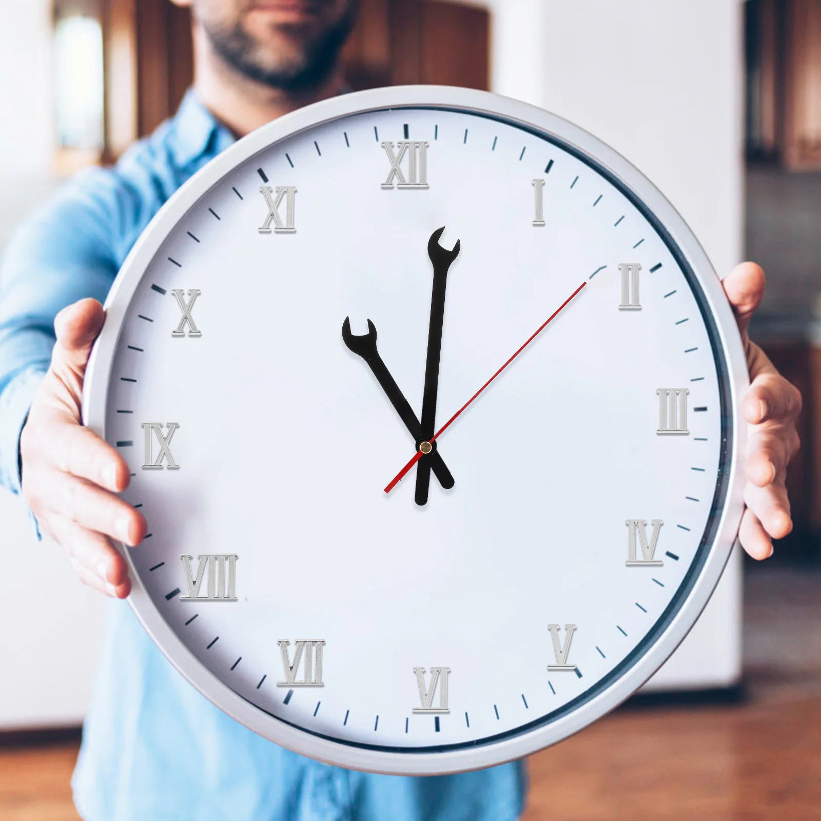 

5 set Roman Numbers Kit Plastic Replacement For Wall Clock Repair Diy Clock Making Numerals Supplies Repairing Parts