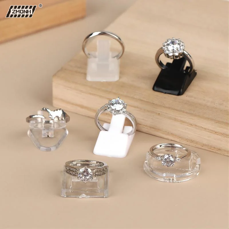 [H]20Pcs Plastic Ring Display Holders Jewelry Storage Stands For Ring Showcase Counter Display Jewellery Decoration Stand