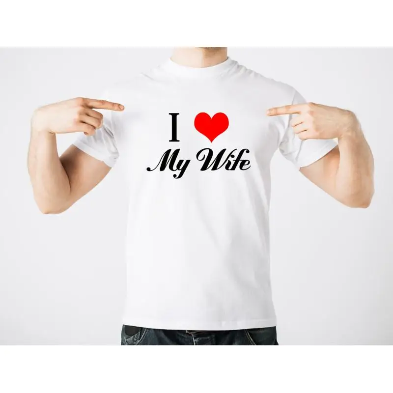 

Футболка «Я люблю свою жену» на годовщину мужа