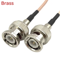 RG316 Coaxial Cable Q9 BNC Male Plug To BNC Male Crimp for RG316 SDI Signal Camera RF Pigtail Soft 50 Ohm Low Loss Copper Brass