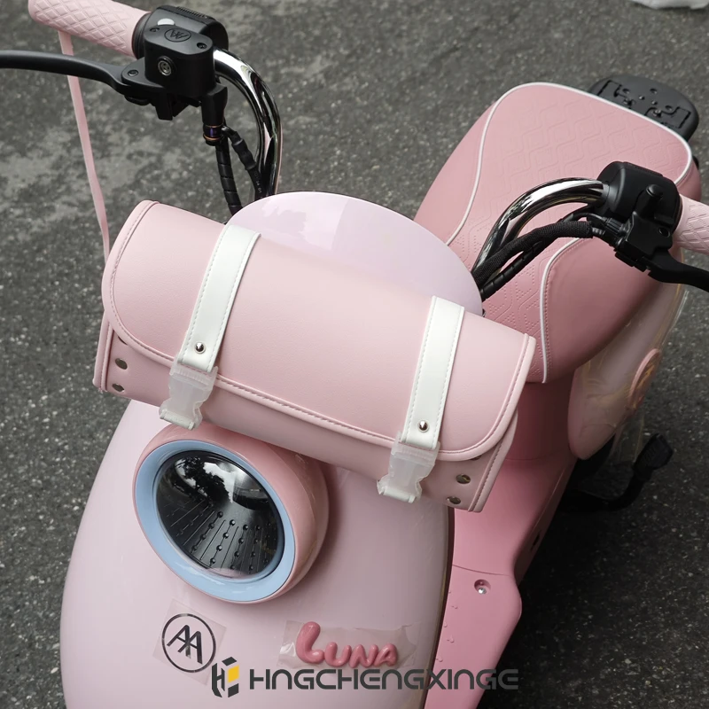 Motorcycle front end bag pink buckle hanging bag waterproof front end bag battery car motorcycle electric vehicle waterproof