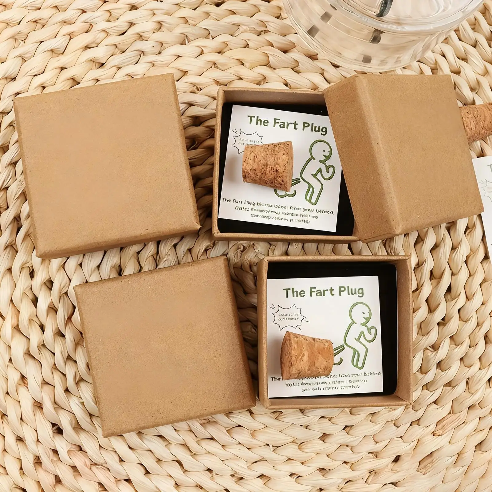 

Funny Pranks For Adults Fart Plug Toys With Card April Fools Pranks With Storage Box For Adults Men Friends Family Party Social